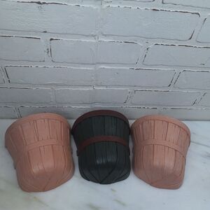 VINTAGE HOMCO MCM Pink Half Basket Set of 3  Wall Pocket Planters